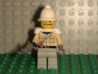 Lego Minifig Baron Von Barron w Pistol Hook Pith Helmet