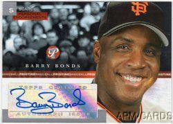Barry Bonds 2005 Topps Pristine Scarce Endorsements Giants MVP Auto 21 