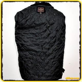 Steve Barrys Wool Jacket Car Coat Mens Size s Small Black