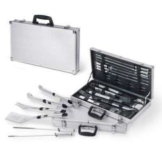 19PC STAINLESS BARBECUE BBQ GRILL UTENSILS/TOOL CASE GIFT SET 
