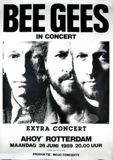 BEE GEES 1989 TOUR CONCERT POSTER Robin Barry Maurice Gibb
