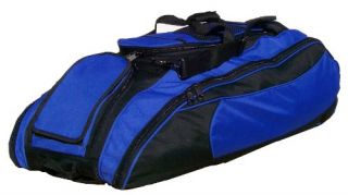 Black & Royal Blue Cobra Softball Baseball Bat Equipment Roller Bag
