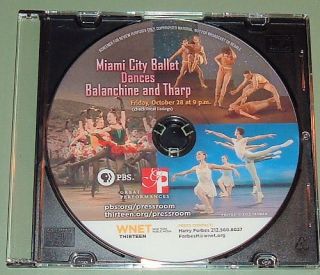 MIAMI CITY BALLET DANCES BALANCHINE AND THARP~2011 PBS SPECIAL~RARE 