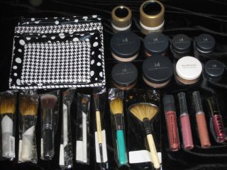 New Bare Minerals Makeup Lipgloss Eyeshadow Blush Brushes Huger Lot 