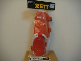 ZETT Pro Baseball Ankle Guard Protective Gear Red White Free SHIP 