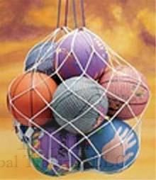 12 Ball Nylon Ball Bag Net Soccer Volleyball Basketball