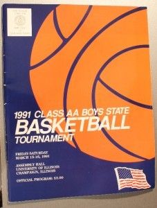91 Illinois Ihsa Basketball Tournament Program Finley
