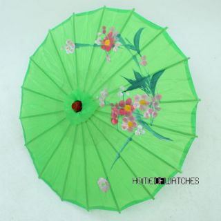 Colors Nylon Bamboo Umbrella Parasol Gift Sun Protection Dancing 