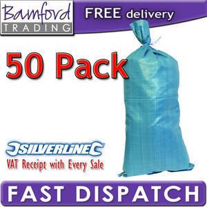 New Bulk Pack of 50 Strong Rot Resistant Resisting Sand Bag Sandbag 