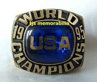 1995 USA BASEBALL WORLD CUP CHAMPIONSHIP RING  PROTOTYPE  SALESMAN 