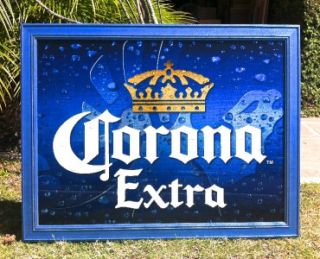 Corona Extra Crown Logo Promotional Beer Sign New Bar Mirror Neon 