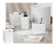   Style Marbelized Ceramic Bath Accessories Bathroom Collection