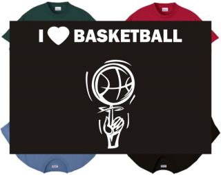 Shirt Tank I Love Basketball Sport Athlete Skill