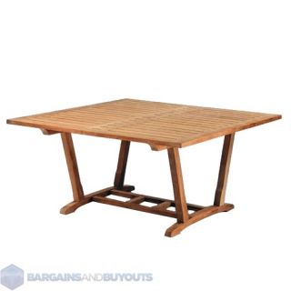 Kingsley Bate Mandalay Eight Person Solid Teak Square Dining Table 60 