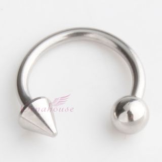   Surgical Steel Cone Ball Barbell Curved Eyebrow Rings Body Jewelry