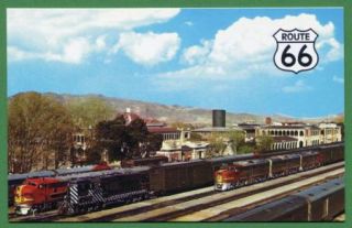 Santa FE Railroad Barstow California Station Route 66 Warbonnet Trains 