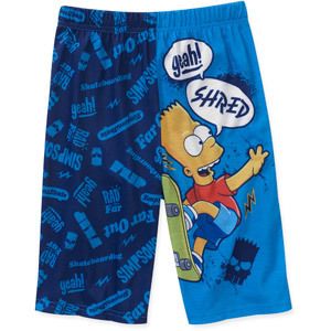 Bart Simpson Boys Pajamas Shorts Lounge Pants 6 7 8 10 12 14 16 New 