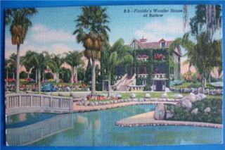 Vintage Wonder House Bartow Florida FL Linen Postcard