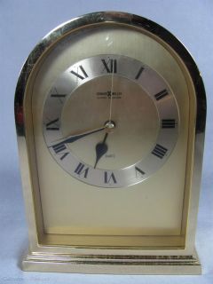 Howard Miller Barwick Collection Quartz Clock Gold Tone Japan Shelf 