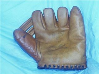 Vintage c1940 H Craft Hutch Split Finger Baseball Glove