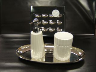 nick munro bath accessories hooks tray pump jar