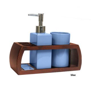 Arc Solid Color Modern 3 Piece Bath Accessory Set