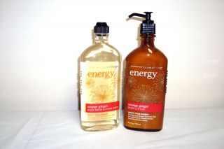 Bath & Body Works Aromatherapy Orange Ginger ENERGY Body Lotion Wash 
