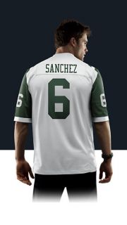   Jets Mark Sanchez Mens Football Away Game Jersey 479396_100_B_BODY