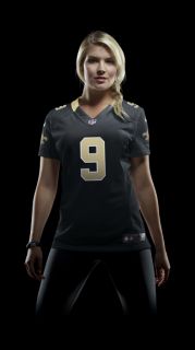  NFL New Orleans Saints (Drew Brees) Womens Football Home 