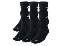 Nike Dri FIT Cushion Crew Socks Large 6 Pair SX4445_001_A