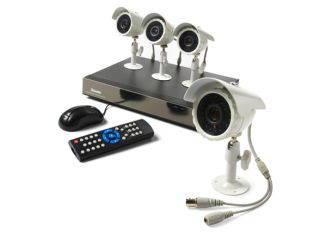 Zmodo ZMD KDS4 NARBZ4ZN 4 Channel 4 Camera Survelliance System with 