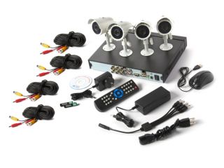 Zmodo ZMD KDS4 NARBZ4ZN 4 Channel 4 Camera Survelliance System with 