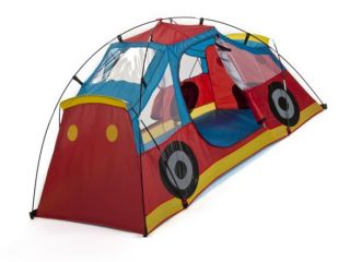 back end of tent with door flaps closed