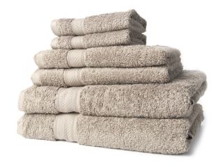 Home Source Egyptian Cotton 6pc Towel Set   Khaki