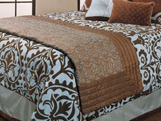 Coverlet Shown Folded (Comforter, Bedskirt and Pillows NOT included)