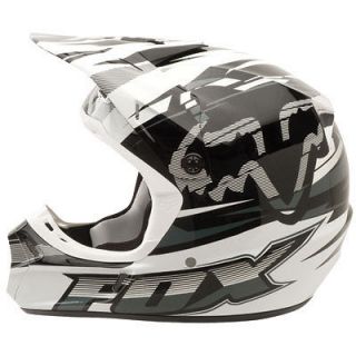 Fox Racing V3 Speed Helmet 2012 Black White CLOSEOUT Click For Sizes 
