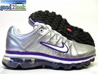 nike air max 2009 leather silver purple size us women