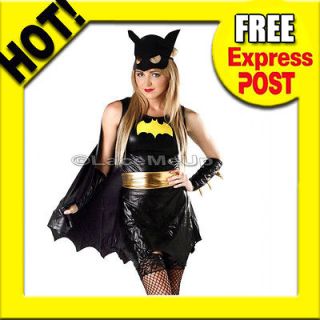 Halloween Special Bat Girl Batman Super Hero Fancy Dress Costume size 