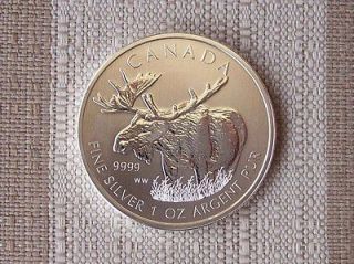 2012 CANADIAN MOOSE 9999 SILVER COLLECTABLE 1 OZ SILVER.FROM A MINT 