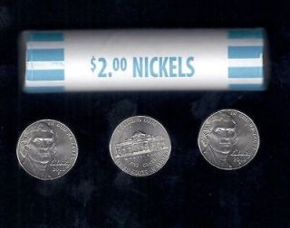 Newly listed 2010 P Jefferson Nickels Bank ROLL (1 free 2009 P coin)