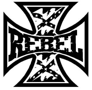 REBEL Maltese Cross Rebel Flag * Vinyl Decal Sticker * Country Diesel 