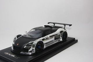 PEAKO GUMPERT APOLLO S CHROME W/ BLACK CENTER RESIN 118 MODEL CAR NEW 