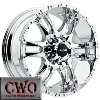 20 Chrome Wizard Wheels Rims 6x139.7 6 Lug Titan Tundra GMC Chevy 1500 