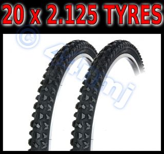   Bicycle 20 x 2.125 Mountain bike mtb OFF ROAD TYRES x2 20 inch NEW