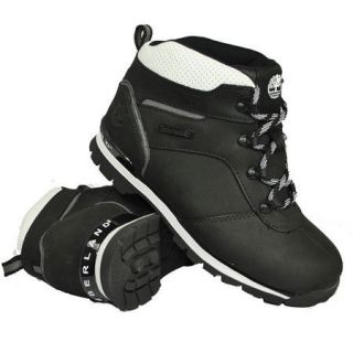 Timberland Splitrock Leather Boots Black/White Junior Boys Size