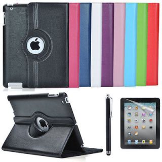 Multi Color For iPad 3 2 3rd 360° Rotating Magnetic PU Leather Case 