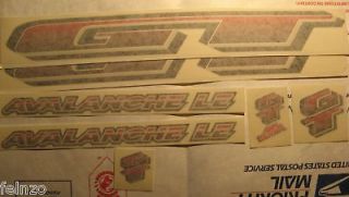 mtb gt avalanche le decal set rts 
