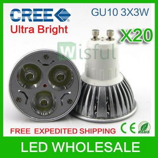 20x GU10 Energy Saving 3x3W CREE LED Spot Light Bulb Lamp WHOLESALE 85 