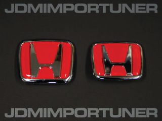 Quality Red Honda Type R Emblem Set CRX DEL SOL PRELUDE S2000 CIVIC 