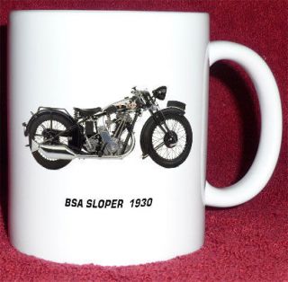 motorcycle print coffee mug of a bsa sloper 1930 from
